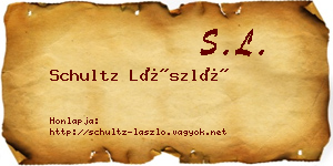 Schultz László névjegykártya